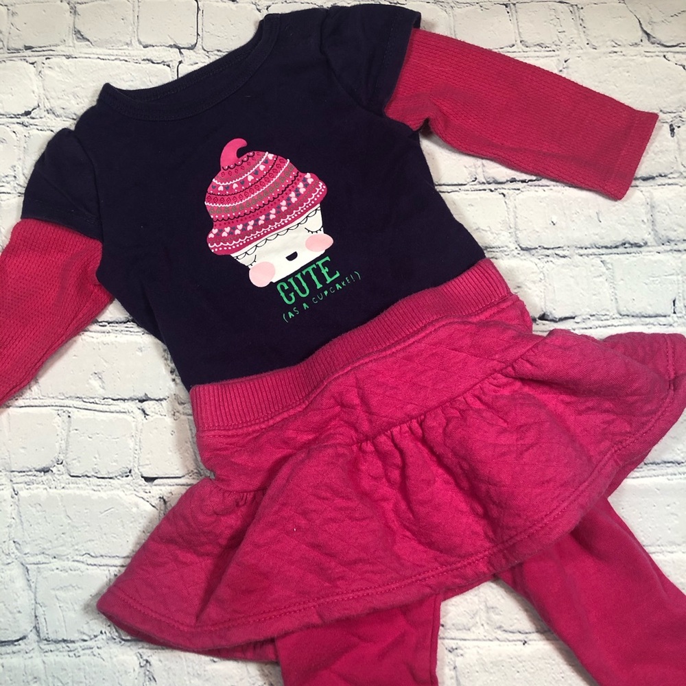 0-3 month girls 2 piece outfit